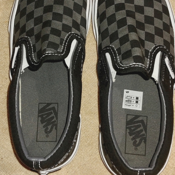 NWOT * VANS * KID'S SIZE 2 * BLACK/GRAY CHECKER PRINT * SLIP-ON * OFF THE WALL - Picture 10 of 11